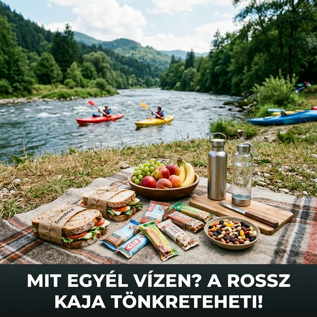 Étkezés vízitúra közben — Mit egyél és igyál a vízen?