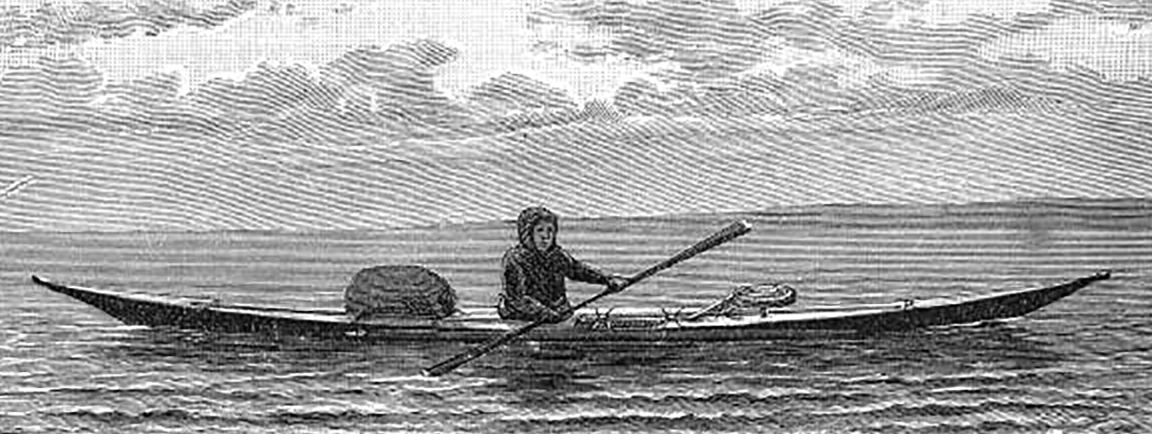 inuit kajakos vadászatra indul